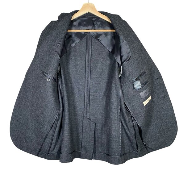 H&M x Freely Lanificio Comero Unstructured Sport Coat 41R Charcoal Patch Pocket - Picture 9 of 16